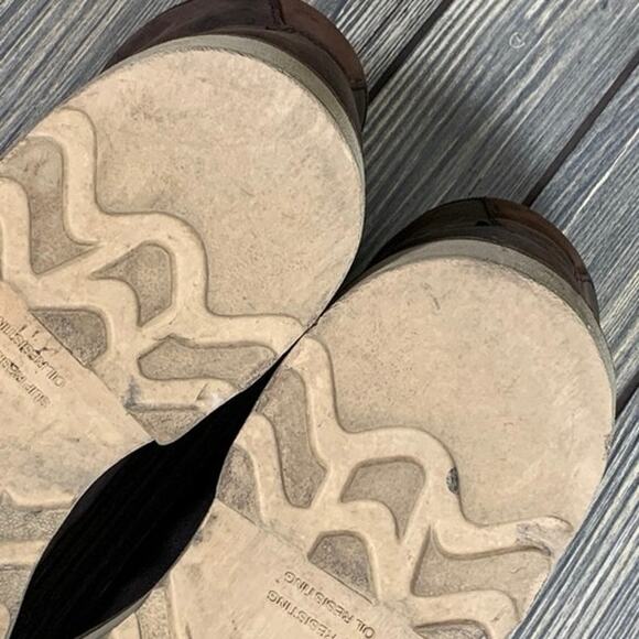 Red Wing Safety Toe Work Boots Men Sz 11.5 Dark Brown Moc Toe Oiled Leather 6" - Picture 11 of 11